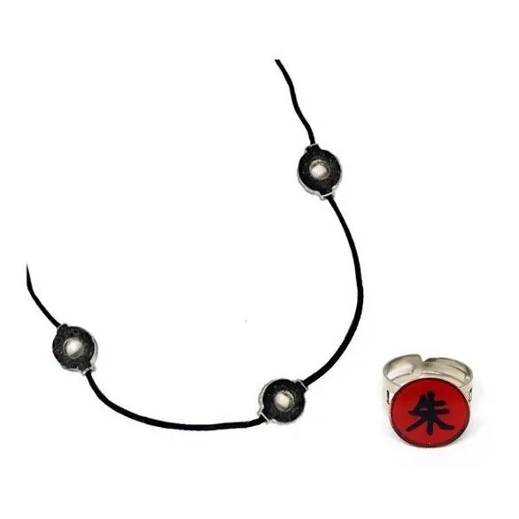 Promoção Kit Colar Naruto Itachi + Anel Akatsuki Itachi