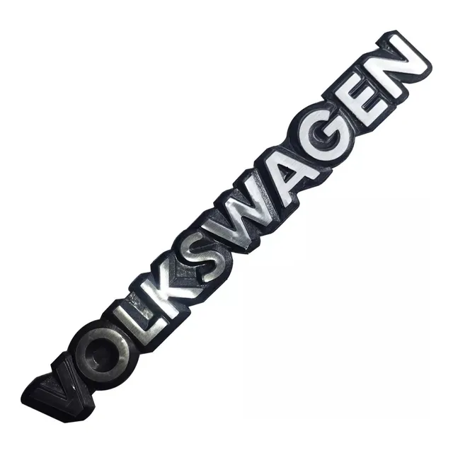 Emblema De Letra Volkswagen Mk1 Mk2 Jetta Caribe Negro/cromo