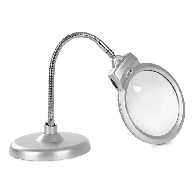 Lupa Bifocal Dos Aumentos Luz Led Lectura Iluminación Zoom