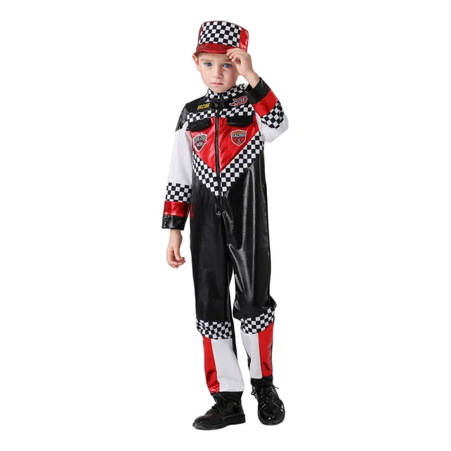 . Disfraz De Piloto De Carreras Overol Uniforme Con Gorra