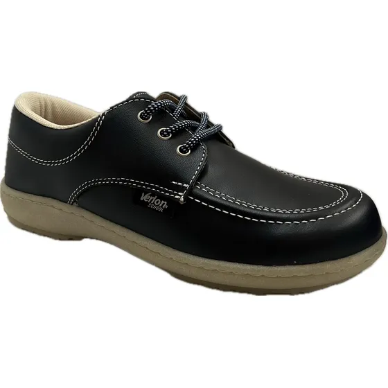 Zapato Colegial Verlon Cuero Azul Calzado Escolar Colegio