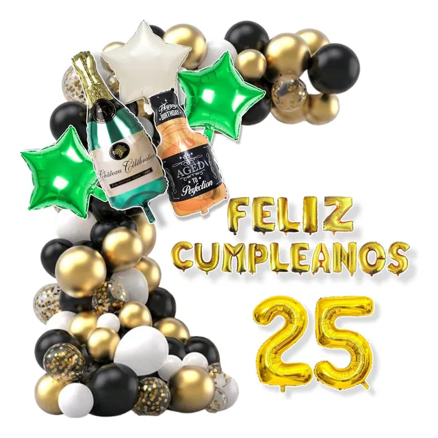 Set Botella Wisky Champaña Fiesta Cumpleaños Decoracion Comb