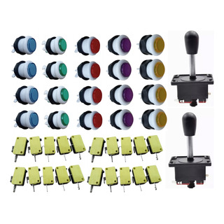 Kit Arcade 2 Palanca Joystick+ 20 Botones Variado+ 20 Micros Kit Arcade 2 Palanca Joystick+ 20 Botones Variado+ 20 Micros