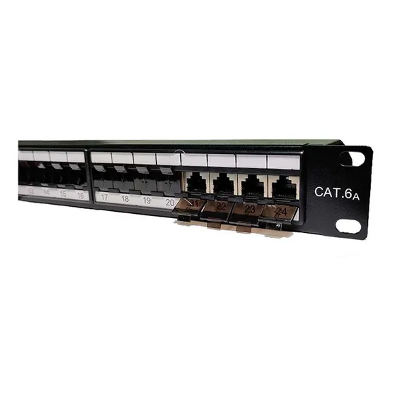 Patch Panel 24 Puertos Categoria 6a Rack Servidor Redes
