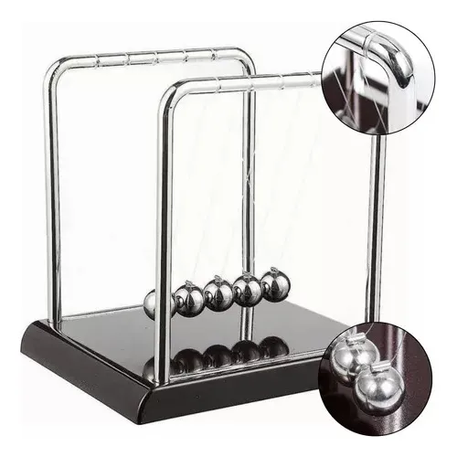 Pêndulo De Newton Luxo Tam. Médio Decoração Escritório Mesa