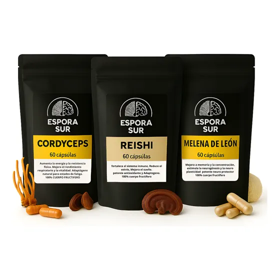 Melena De Leon - Reishi - Cordyceps - Pack Capsulas 180u