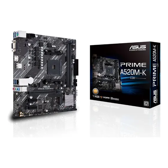 Mother Asus Prime A520m K Csm Am4 Ddr4 64gb Hdmi M2 Matx