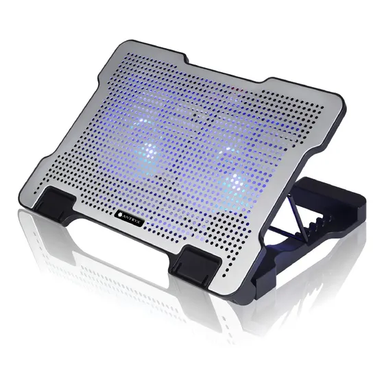 Cooler Para Laptop Antryx Xtreme Air N300, Aluminio Silver Color Plateado Led Azul | Cuotas sin interés