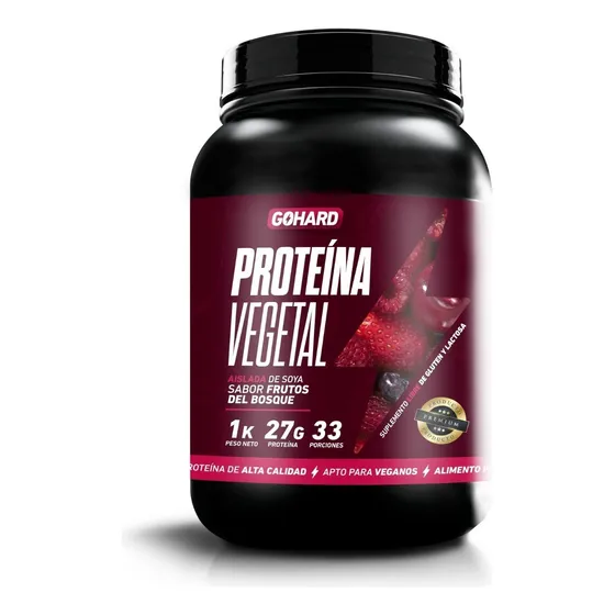 Proteína Vegetal Sabor Frutos Del Bosque Gohard Sabor Frutos Rojos