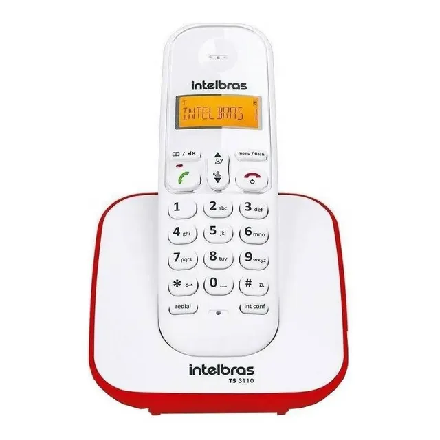 Telefone Sem Fio Digital TS 3110 Vermelho Intelbras