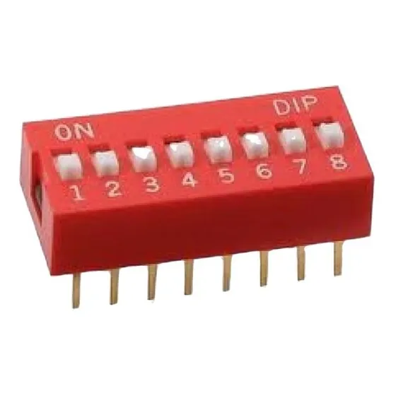 Dip Switch Interruptor Deslizante 8 Posiciones Pack De 2 