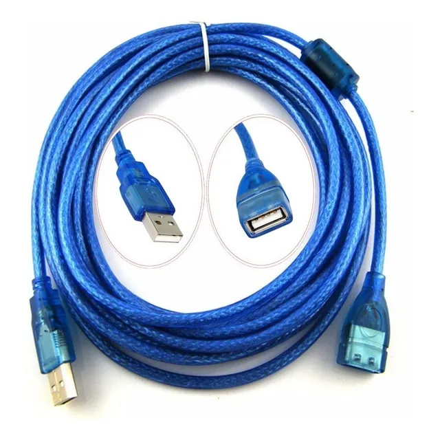 Extension Alargue Cable Usb 2.0 De 5 Metros Macho-hembra ® Color Azul