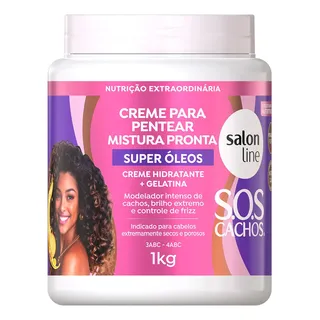 Salon Line Creme Para Pentear Salon Line Gel Creme SOS Cachos Super Óleos 1kg