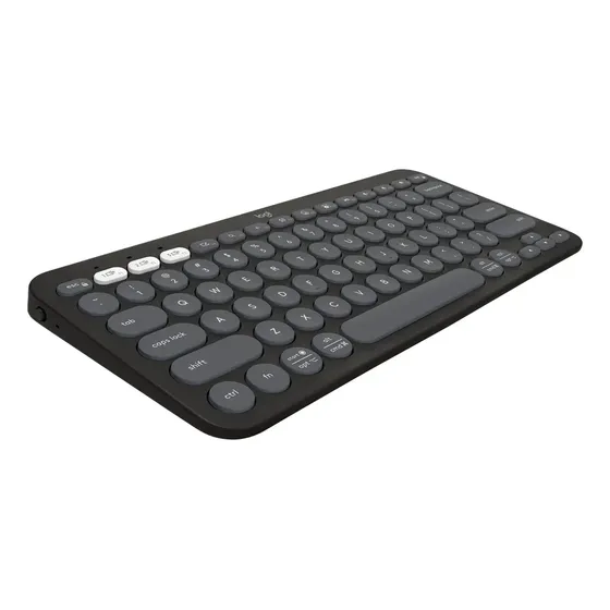 Teclado sem fio Logitech K380 com Conexão Bluetooth Easy-Switch para até 3 dispositivos e Pilha Inclusa - Compatível com PC, Mac, Chrome OS, Android, iOS e Apple TV - Cinza