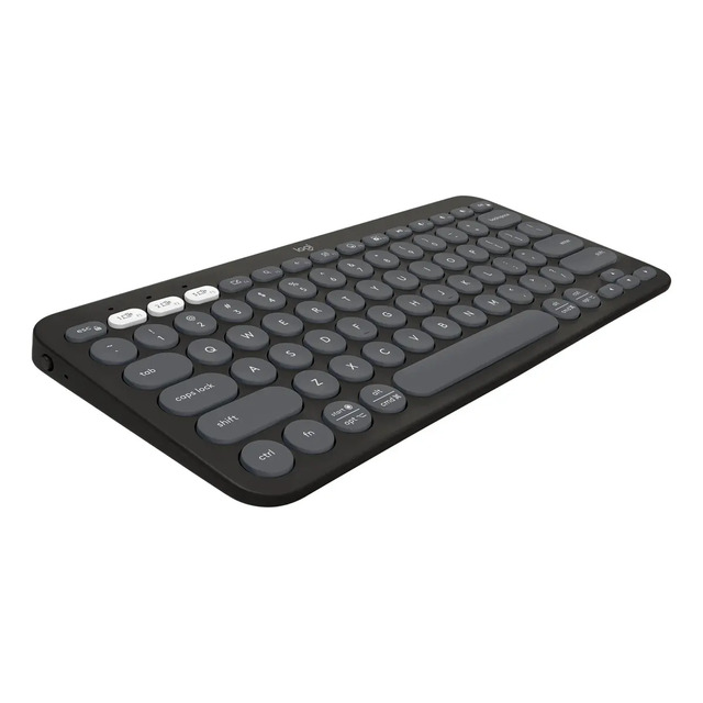 Teclado Sem Fio Logitech Pebble Keys 2 K380s - Grafite Preto Inglês Us
