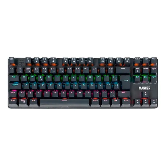 Teclado Mecanico Mancer Shade Mk3, Rainbow, Switch Vermelho