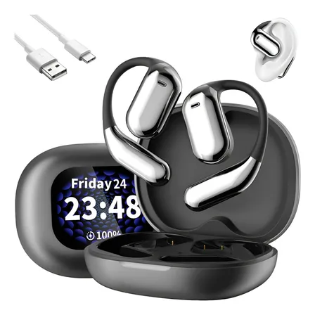 Audífonos Bluetooth Para Samsung iPhone Android Deporte Led Gris