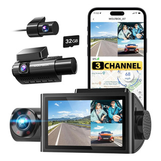 Camara De Tablero Wolfbox I07, 3 Canales, Pantalla Lcd 3'' Camara De Tablero Wolfbox I07, 3 Canales, Pantalla Lcd 3''