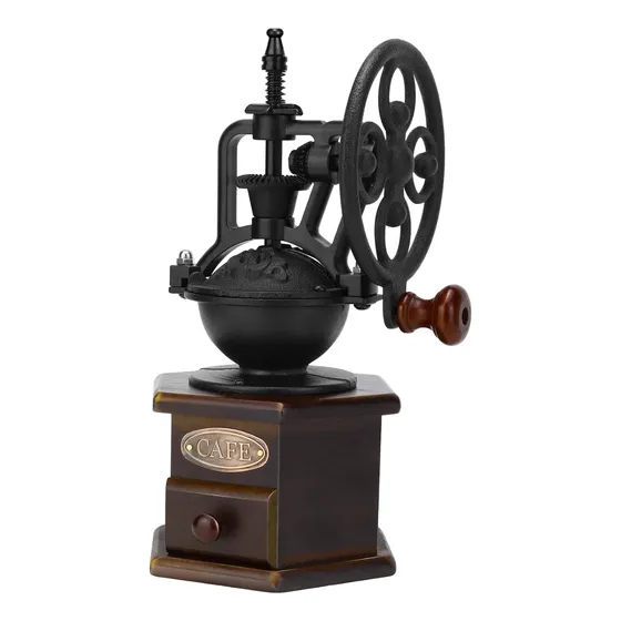 Molino Manual Antiguo Café Manivela De Hierro Negro 30g 