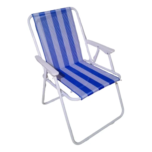 Silla Plegable Playera O Camping , Metálica Y Lona
