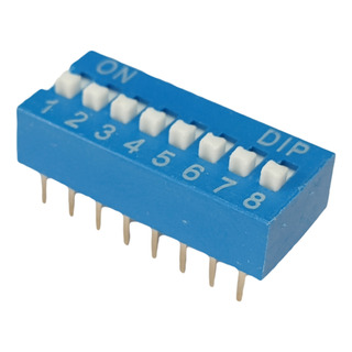 Dip Switch 8 Pines Color Rojo, Paso 100 / 2.54 (10 Piezas) Dip Switch 8 Pines Color Rojo, Paso 100 / 2.54 (10 Piezas)