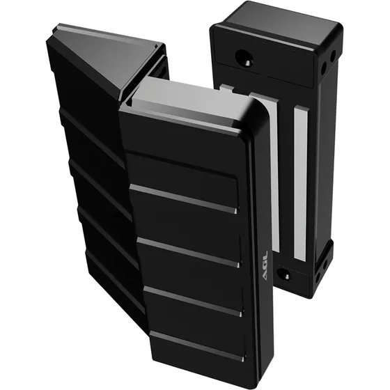 Agl Fechadura Eletromagnética Eletroimã de Porta 150Kg Preta
