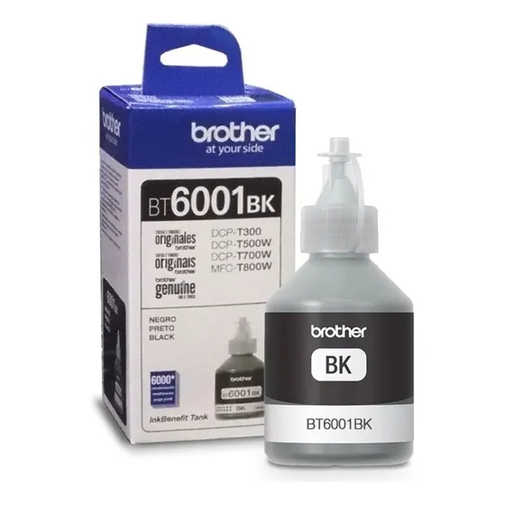 Botella Tinta Brother Original Bt6001bk
