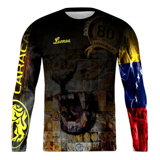 Jersey Leones Del Caracas Full Sublimadas Y Solo Manga
