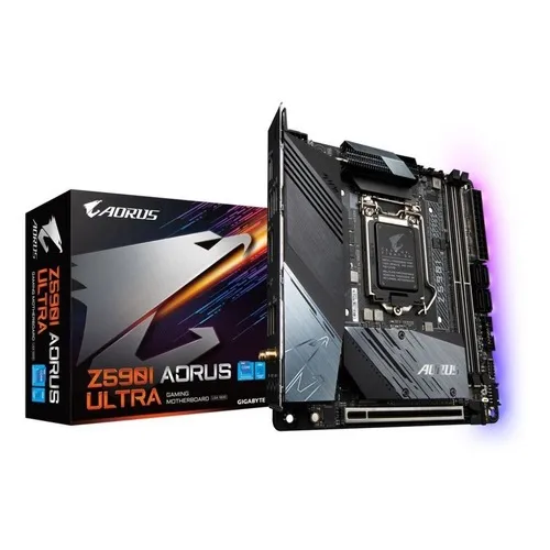 Motherboard Gigabyte Z590i Aorus Ultra Itx S1200 Ddr4 Negro