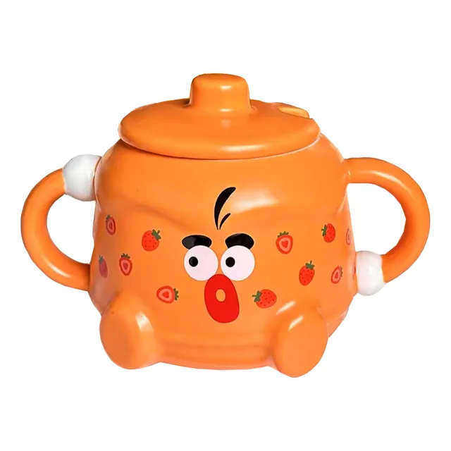 Taza De Cerámica De Hogar Dibujos Frutas Con Caras Mt09487