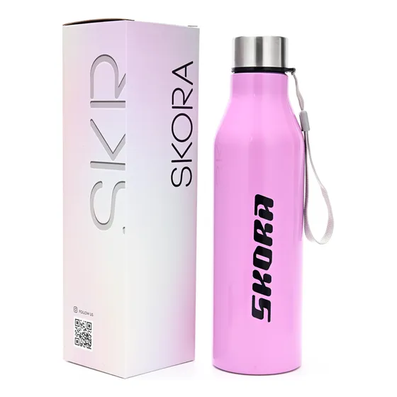 Botella De Agua De 1 Litro Acero Inoxidable Skora 1000ml Color Lila