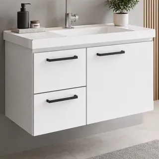 Click Magazine Gabinete Banheiro Aço Pia 60cm Armário Suspenso Com Cuba Lavabo 01