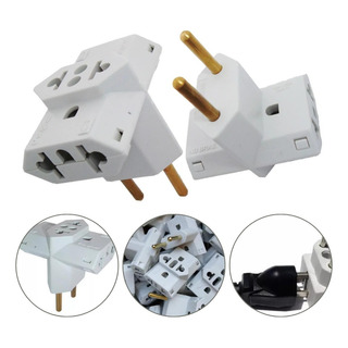 Kit 100 Un. Adaptador Tomada T Benjamin 3 Entradas 10a/20a Kit 100 Un. Adaptador Tomada T Benjamin 3 Entradas 10a/20a