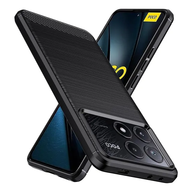 Funda Tpu Fibra De Carbono Compatible Con Poco F6 Pro