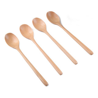 Cuchara Pequeña De Madera, 4 Cucharas De Miel, Mango Largo Cuchara Pequeña De Madera, 4 Cucharas De Miel, Mango Largo