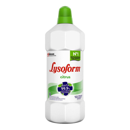Desinfetante Lysoform Líquido Citrus Limpeza Pesada E Eficiente 1l Desinfetante Lysoform Líquido Citrus Limpeza Pesada E Eficiente 1l