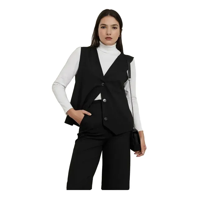 Chaleco Forrado Sastrero Creppe Amplio Juliana Arma Tu Traje