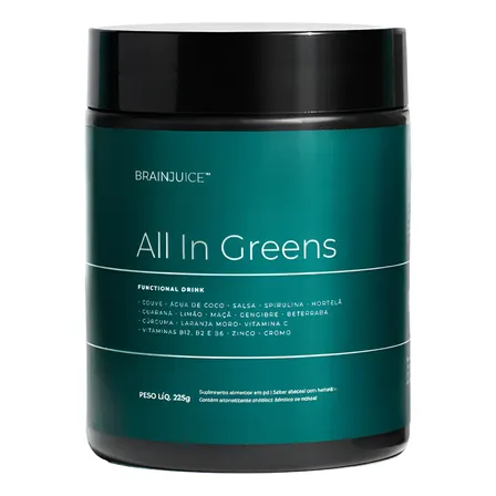 Suplemento Alimentar Em Pó | All In Greens Brainjuice Abacaxi Com Hortelã