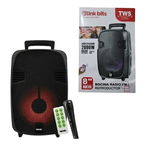 Bafle Bocina Amplificada 8puLG Bluetooth Portátil Usb Sa890t