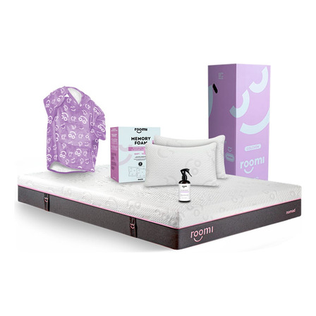 Colchón Matrimonial Roomi Nomad + Almohadas + Coomfi + Spray Colchón Matrimonial Roomi Nomad + Almohadas + Coomfi + Spray