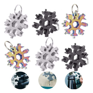 Ferramenta Multifuncional Snowflake De Aço Inoxidável De 6 P Ferramenta Multifuncional Snowflake De Aço Inoxidável De 6 P