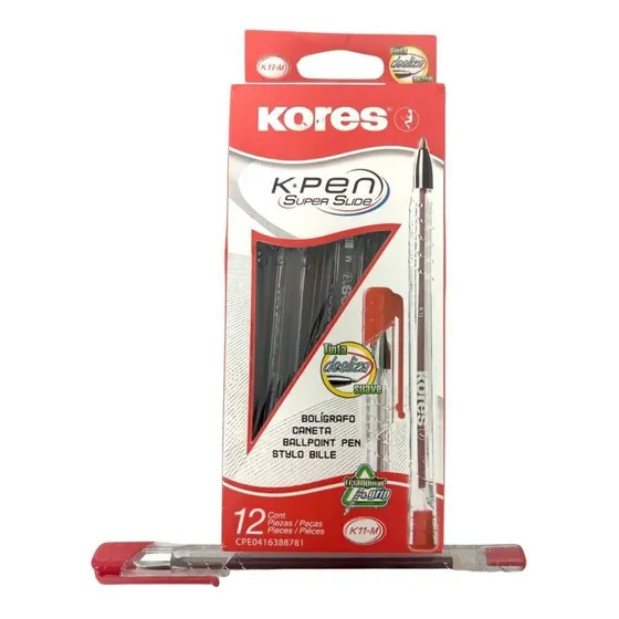 Lapiceros Bolígrafos De Gel Kores Caja 12 Unid Con Iva
