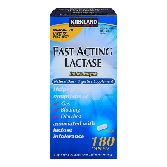 Lactaid, Lactasa De Acción Rápida, 180 Cápsulas, 9000 Cc, Im