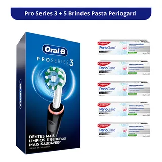 Escova Eletrica Oral-b Proseries 3 + 5 Cremes Periogard Escova Eletrica Oral-b Proseries 3 + 5 Cremes Periogard