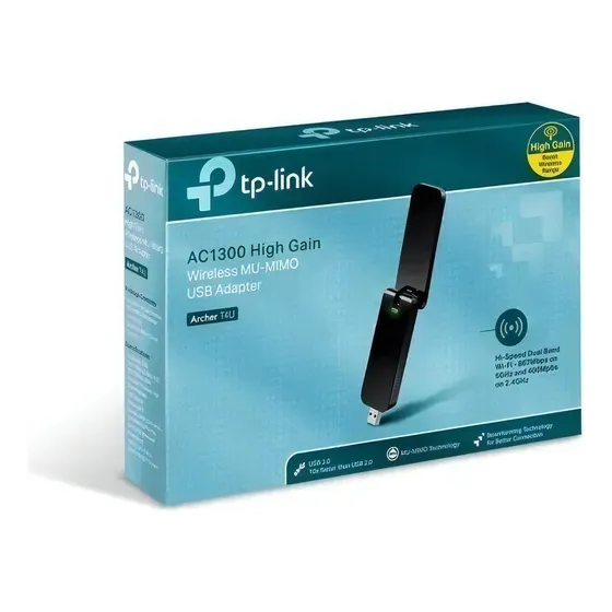 Adaptador WiFi TP-Link Archer T4u 1300 Mbps de 2,4 GHz/5 GHz