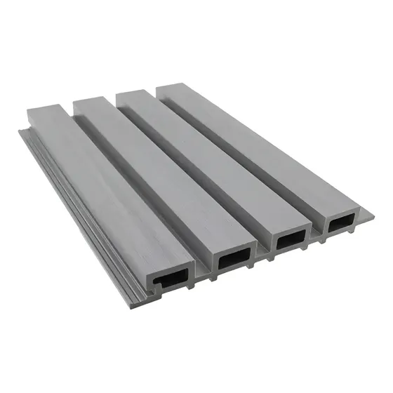 Panel Acanalado WPC para Exterior de Revestimiento Liso Color Gris | Cuotas sin interés