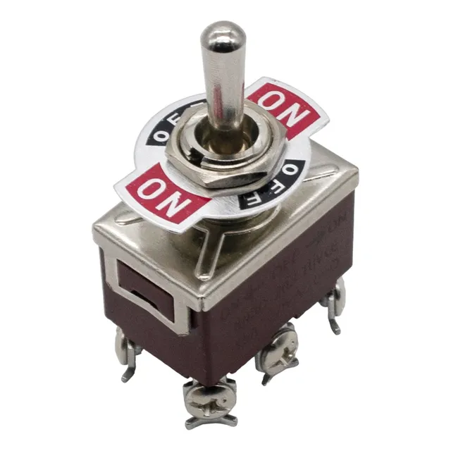 Llave Palanca 2 Polos On-off-on 15a 250v Dpdt