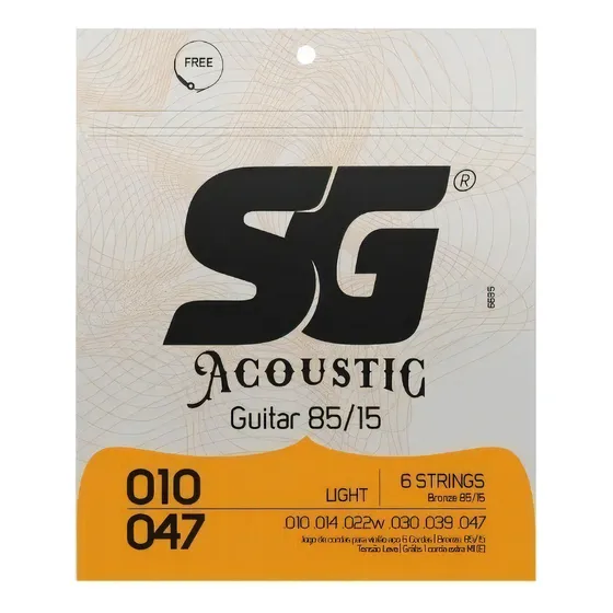 Encordoamento Sg 010 Aco Bronze 85 15 P/violao 6685