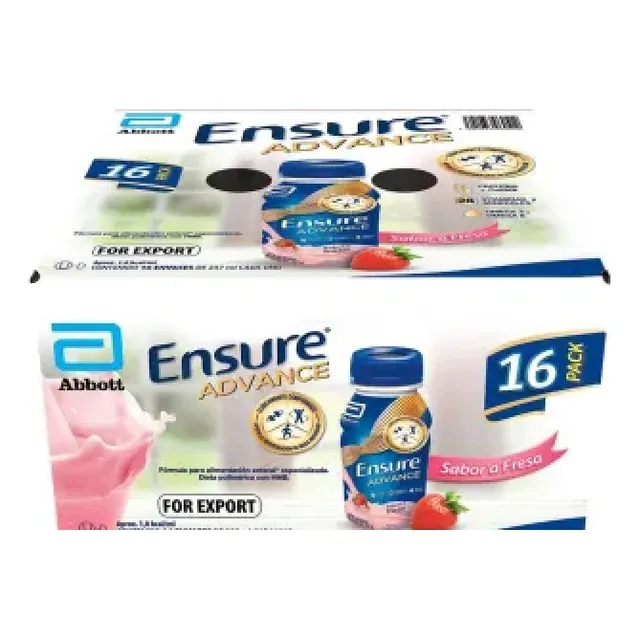 Ensure Advance Abbott Sabor Fresa 16 Pzas De 237 Ml