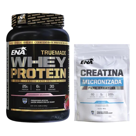 True Made Whey Protein 2lbs + Creatina Micronizada 300g Ena 